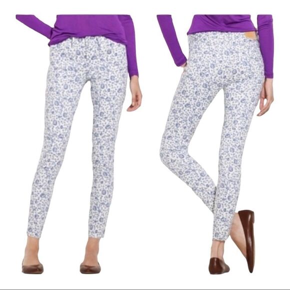 Madewell Skinny Ankle Floral Jeans, Size 26 - Picture 1 of 12